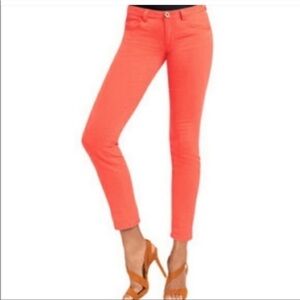 CAbi skinny ankle jeans coral pink size 2